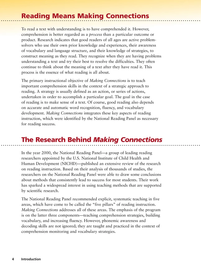 Making Connections Teacher's Edition Book 1, Reading Comprehension Instruction, Grade 1 4 Making Connections Teacher's Edition Book 1, Reading Comprehension Instruction, Grade 1 - Image 2