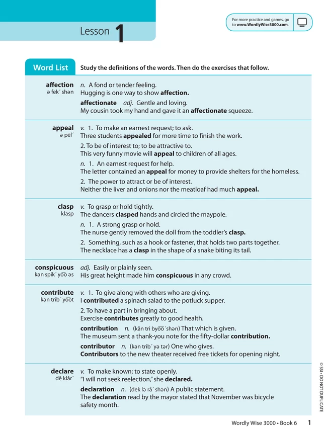 Wordly Wise 3000 Student Book, 3rd Edition, Grade 6 4 Wordly Wise 3000 Student Book, 3rd Edition, Grade 6 - Image 2