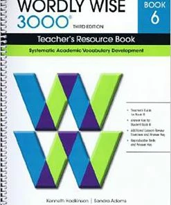 Wordly Wise 3000 Teacher's Resource Book, 3rd Edition, Grade 6 -Wordly Wise 3000 Shop 0838876196 ecommfullsize