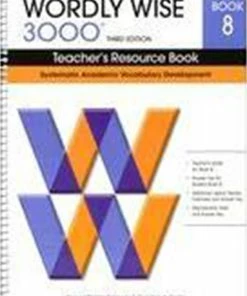 Wordly Wise 3000 Teacher's Resource Book, 3rd Edition, Grade 8 -Wordly Wise 3000 Shop 0838876218 ecommfullsize