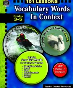 Teacher Created Resources 101 Lessons - Vocabulary Words In Context Book Grade 3-5