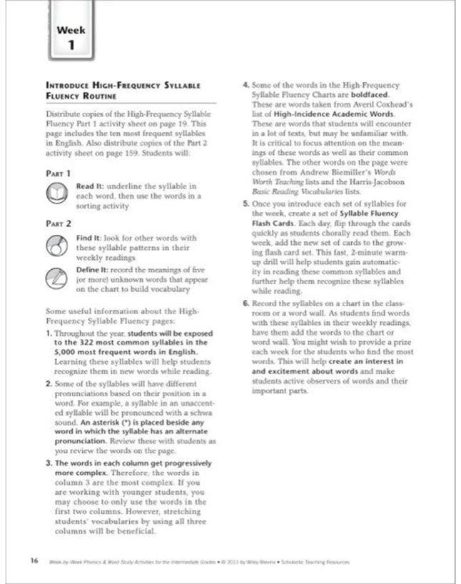 Scholastic Week By Week Phonics And Word Study For The Intermediate Grades, Grades 3-6 7 Scholastic Week By Week Phonics And Word Study For The Intermediate Grades, Grades 3-6 - Image 5