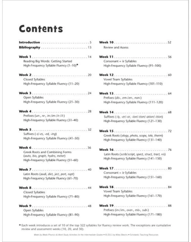 Scholastic Week By Week Phonics And Word Study For The Intermediate Grades, Grades 3-6 5 Scholastic Week By Week Phonics And Word Study For The Intermediate Grades, Grades 3-6 - Image 3