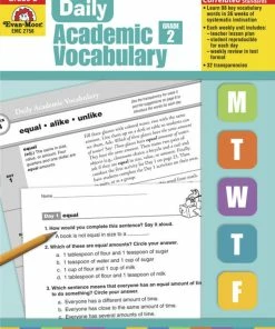 Evan-Moor Daily Academic Vocabulary, Grade 2 - Teachers Edition