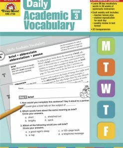 Evan-Moor Daily Academic Vocabulary, Grade 3 - Teachers Edition