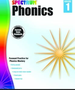 Spectrum Paperback Phonics Workbook, Grade 1, Ages 6 To 7, 160 Pages