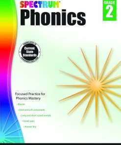 Spectrum Paperback Phonics Workbook, Grade 2, Ages 7 To 8, 160 Pages