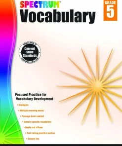 Spectrum Paperback Vocabulary Workbook, Grade 5, Ages 10 To 11, 160 Pages
