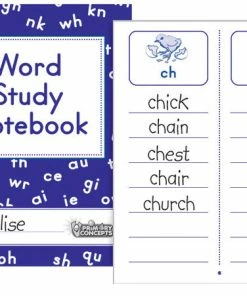 Primary Concepts Word Study Notebook, Grades 1 - 3, Pack Of 20
