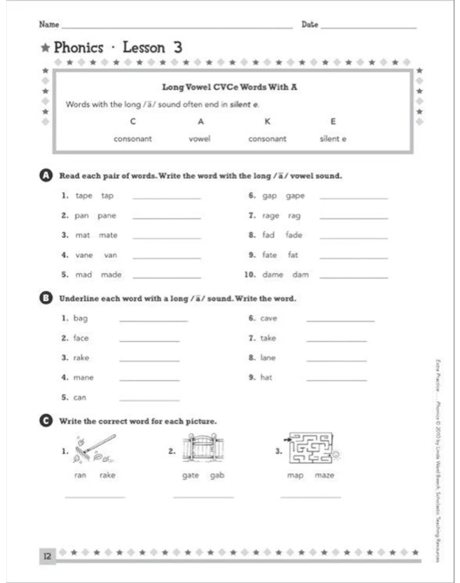 Scholastic Extra Practice For Struggling Readers: Phonics Book, Grades 3 - 6 5 Scholastic Extra Practice For Struggling Readers: Phonics Book, Grades 3 - 6 - Image 3