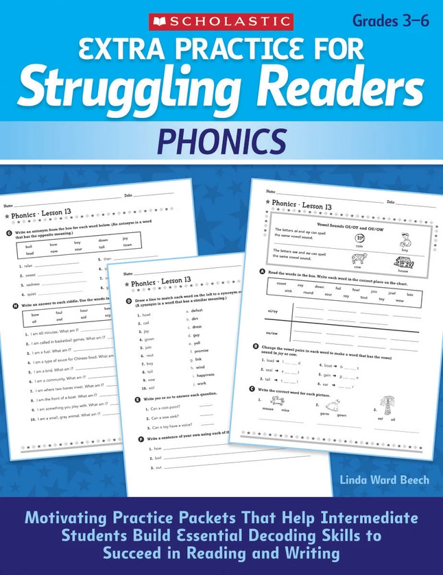 Scholastic Extra Practice For Struggling Readers: Phonics Book, Grades 3 - 6 3 Scholastic Extra Practice For Struggling Readers: Phonics Book, Grades 3 - 6