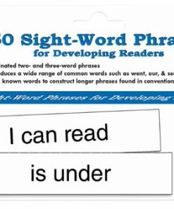 Crystal Springs Books 50 Sight Word Phrases For Developing & Struggling Readers, Grades PreK-2