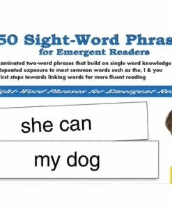 Crystal Springs Books 50 Sight Word Phrases For Emergent And Struggling Readers, Grades PreK-K
