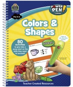 Teacher Created Resources Power Pen Learning Book, Colors And Shapes, Grades PreK To K
