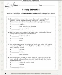 Scholastic Reading Passages That Build Comprehension, Main Idea And Details -Wordly Wise 3000 Shop 1568368 B ecommfullsize