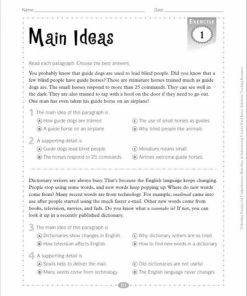 Scholastic Reading Passages For Comprehension, Main Ideas And Summarizing -Wordly Wise 3000 Shop 1568371 B ecommfullsize
