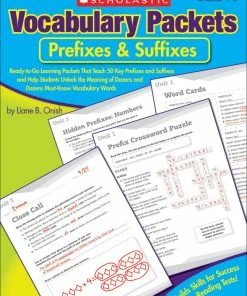Scholastic Vocabulary Packets Prefixes And Suffixes Workbook, Grades 4 To 8