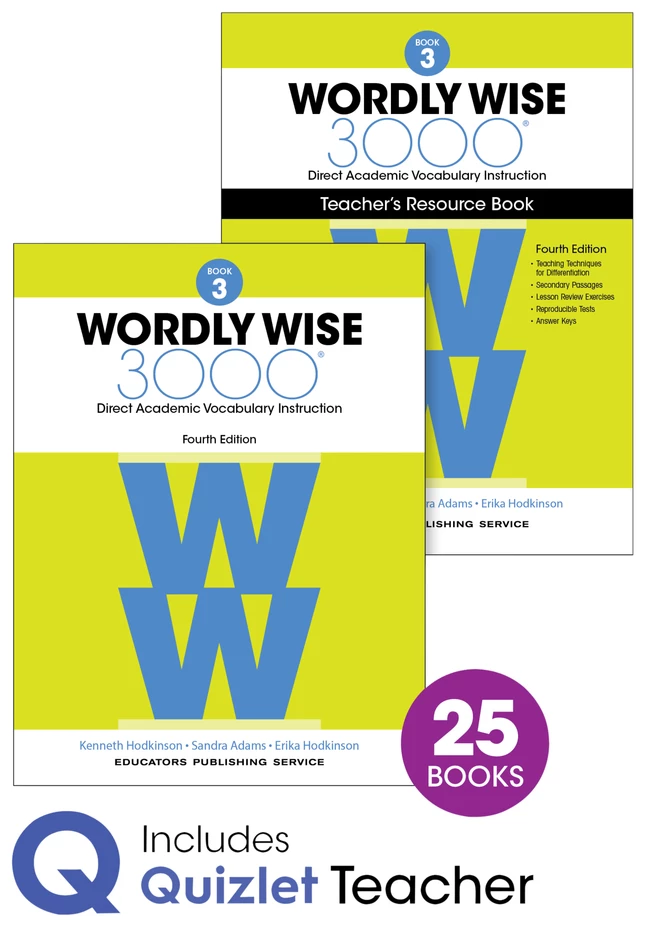 Wordly Wise 3000 Vocabulary Classroom Set With 25 Books, 4th Edition, Grade 3 3 Wordly Wise 3000 Vocabulary Classroom Set With 25 Books, 4th Edition, Grade 3