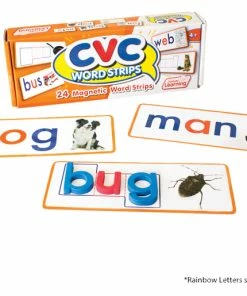Junior Learning CVC Word Strips, Set Of 24