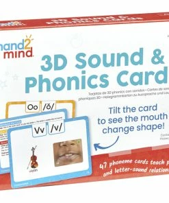 Hand2Mind 3-D Sounds And Phonics Cards Set, Grades PreK To 4