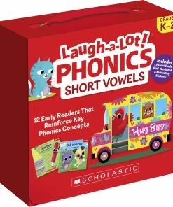 Scholastic Books Laugh-A-Lot Phonics Short Vowels Single Set, 12 Readers, Grades PreK-2