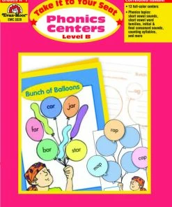 Evan-Moor Evan Moor Take It To Your Seat Phonics Centers Level B, Grades K To 1