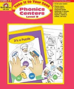 Evan-Moor Evan Moor Take It To Your Seat Phonics Centers Level D, Grades 2 To 3
