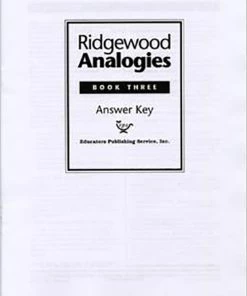 Ridgewood Analogies, Book 3, Answer Key
