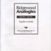 Ridgewood Analogies, Book 4, Answer Key -Wordly Wise 3000 Shop 9780838822968 ecommfullsize
