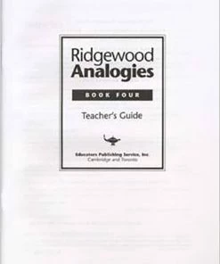 Ridgewood Analogies, Book 4, Answer Key