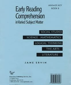 Readng Comp, Erc Mrc Early Reading Comprehension, Answer Key, Book B