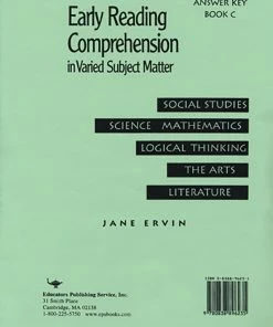 Readng Comp, Erc Mrc Early Reading Comprehension, Answer Key, Book C